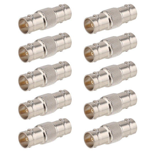 MOOKEERF 10PCS SDI Connector BNC Adapter 75 Ohm BNC Female to Female Barrel Connector for HD-SDI/3G-SDI/4K/8K SDI Video Camera Cable