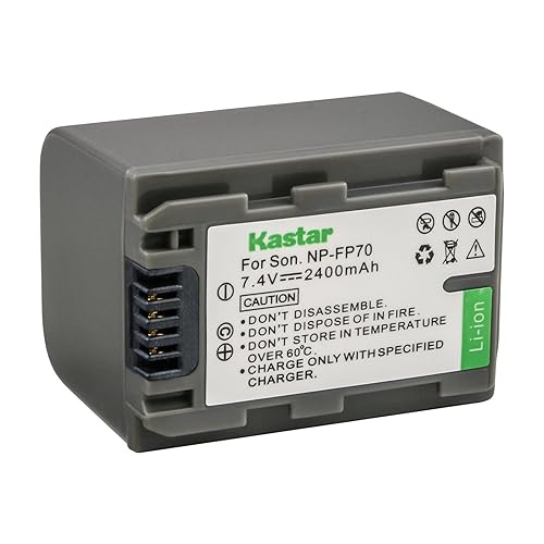 Kastar 1-Pack NP-FP70 / NP-FP71 Battery Replacement for Sony NP-FP30, NP-FP50 NP-FP51, NP-FP60, NP-FP70 NP-FP71, NP-FP90 NP-FP91 Battery