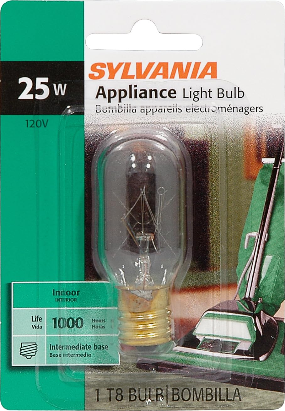 Sylvania Incandescent E17 Base 25 Watt T8 Appliance Light Bulb, 1 Pack