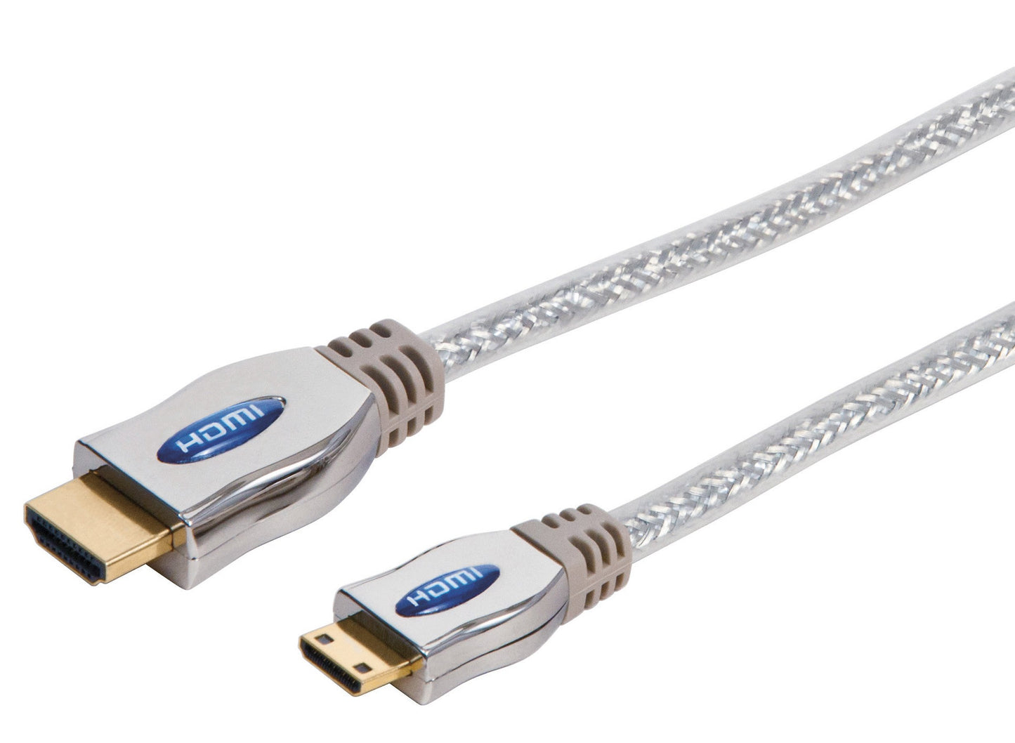AmerTac - Zenith VH3003HDMN 24K Gold Premium High Speed HDMI/HDMI Mini Connector Cable 3 Feet