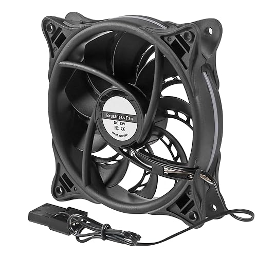 Shutao 120mm PWM 4Pin Interface Computer Case Fan 12025 12V RGB LED Color 4.72in Cooling Case Fan High Long Life Airflow for PC Cases, CPU Coolers