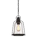 Westinghouse 6339900 Brynn One-Light Outdoor Pendant, Oil Rubbed Bronze Finish with Highlights and Clear Seeded Glass