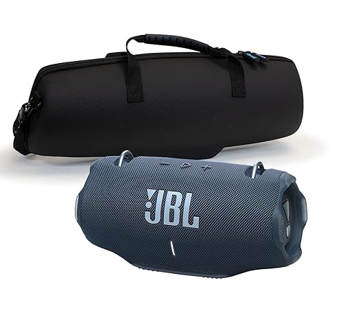 JBL Xtreme 4 Blue Portable Bluetooth Speaker w/divvi! Hardshell Case Bundle