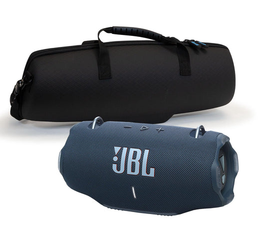 JBL Xtreme 4 Blue Portable Bluetooth Speaker w/divvi! Hardshell Case Bundle