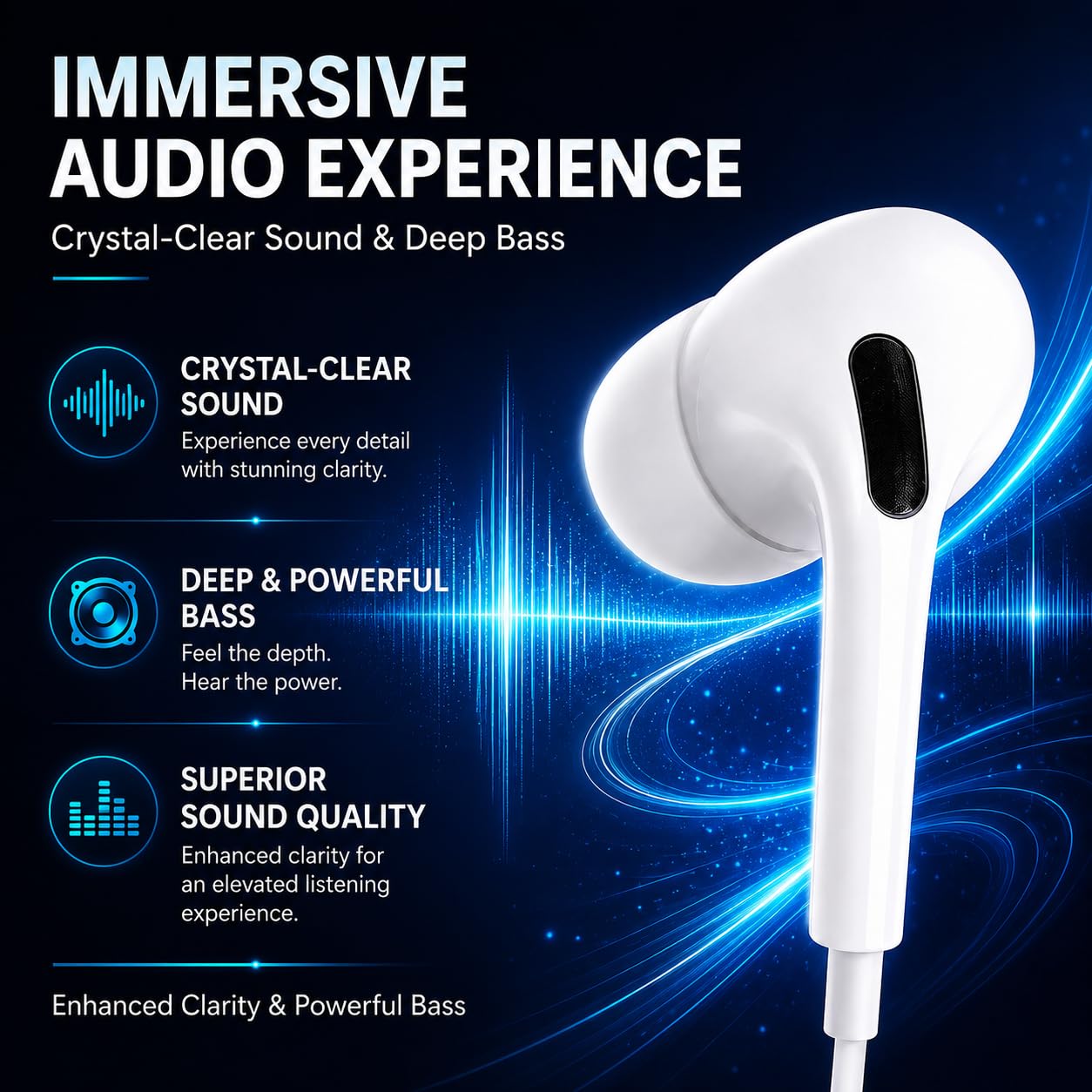 USB C Earbuds Wired USBC Headphones for iPhone 17 16 15 Pro Max 16e 15 16 Plus, Ear Buds in-Ear Earphones Wired Type C Ear Phones with Microphone