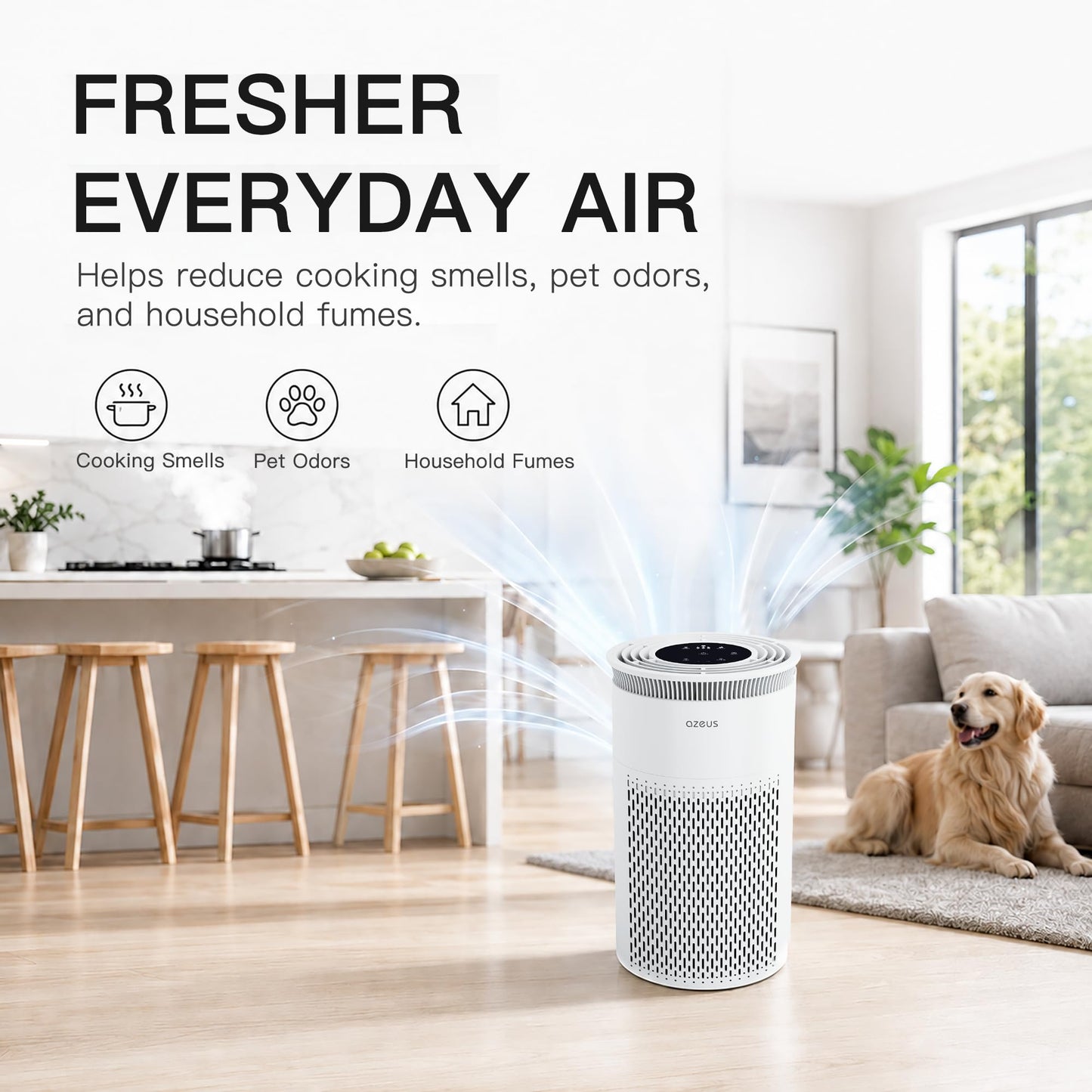 AZEUS 2024 Updated Air Purifier C8 (1, Medium)