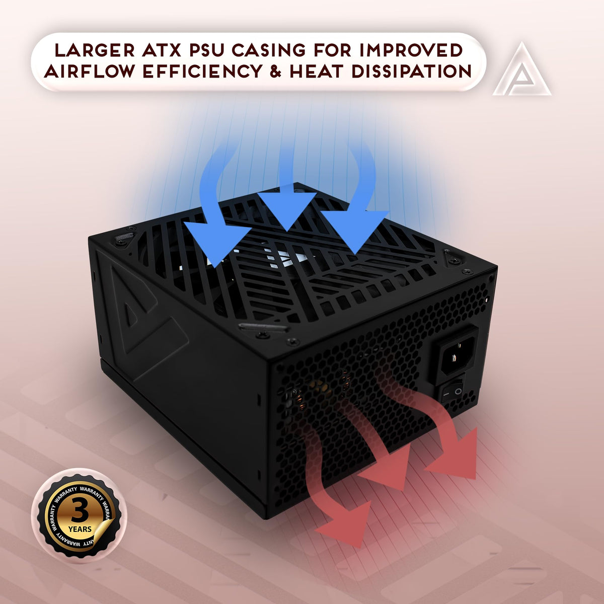 Apevia ATX-SL650W Soul 650W Fully Modular, ATX Active PFC, DC to DC Converter Design, 140mm Silent Fan, RoHS Compliance, Gaming Power Supply