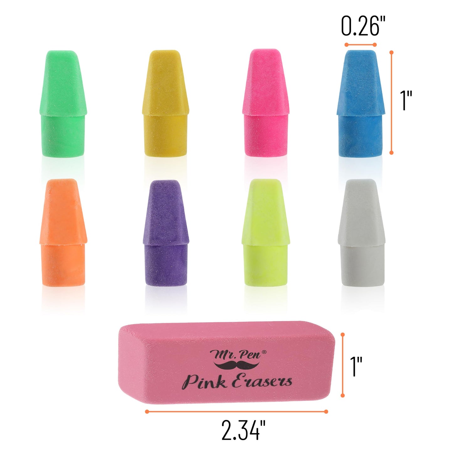 Mr. Pen- School Eraser Combination Set, 60 Pack, Assorted Colors