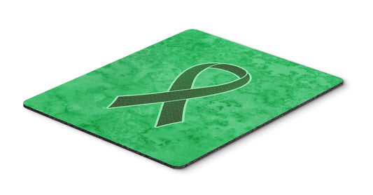 Caroline's Treasures AN1221MP Emerald Green Ribbon for Liver Cancer Awareness Mouse Pad, Hot Pad or Trivet for Home Office Gaming Working Computers