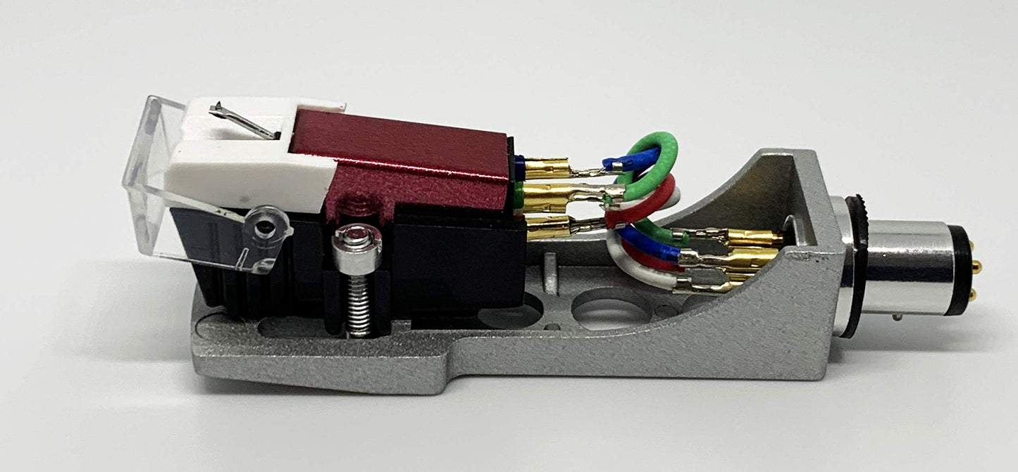 Pfanstiehl Cartridge and Stylus,Conical needle and Silver Headshell with mounting bolts for Pioneer