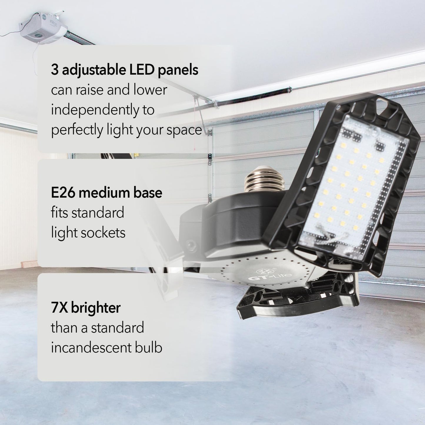 GT-Lite LED Garage Bulb, 60W (300W Equivalent), 6,000 Lumen