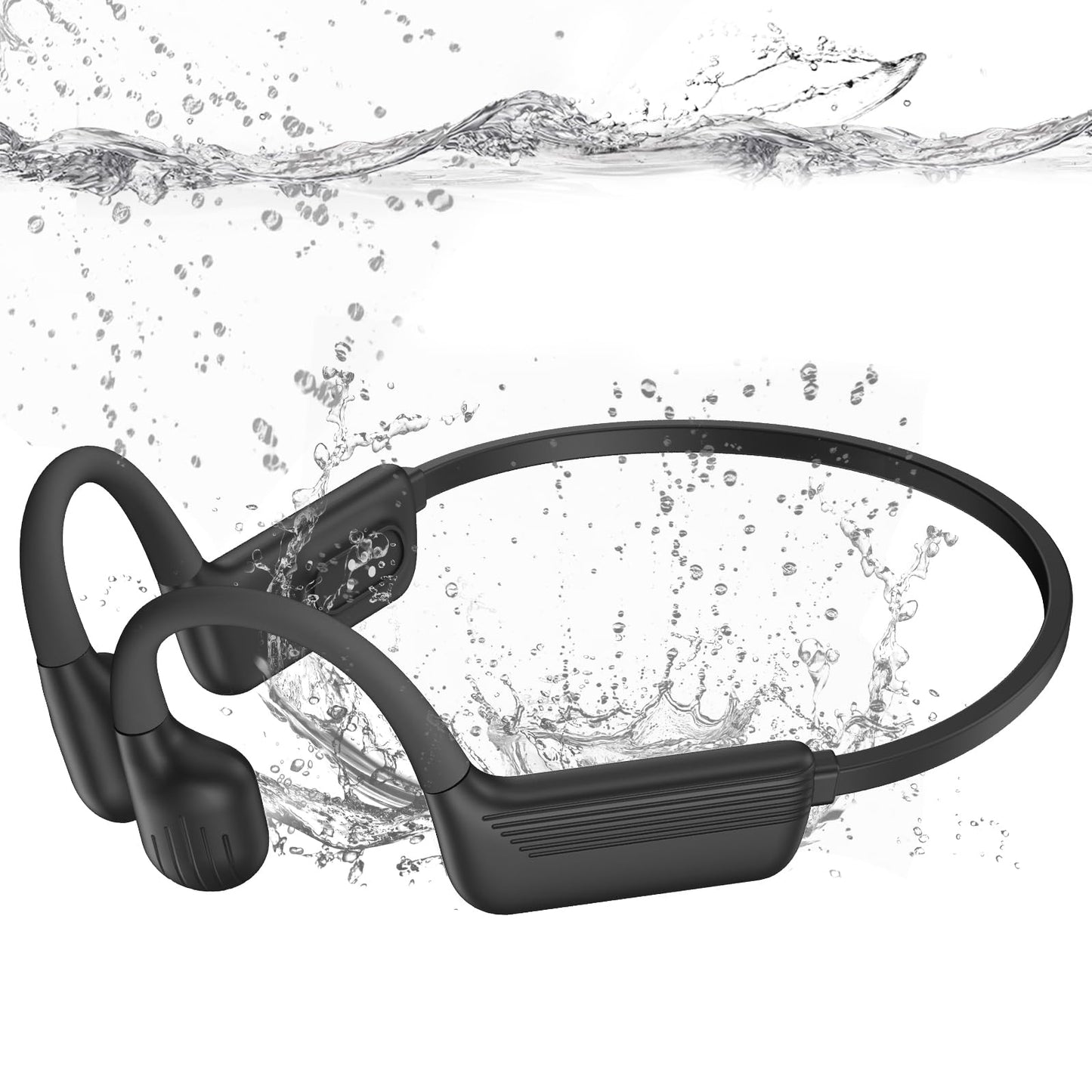 MARLALL Swimming Headphones-Bone Conduction Headphones, IP68 Waterproof Open Earphones, LiteSurge Bluetooth 5.4 Underwater Sport Earbuds with 32 GB…