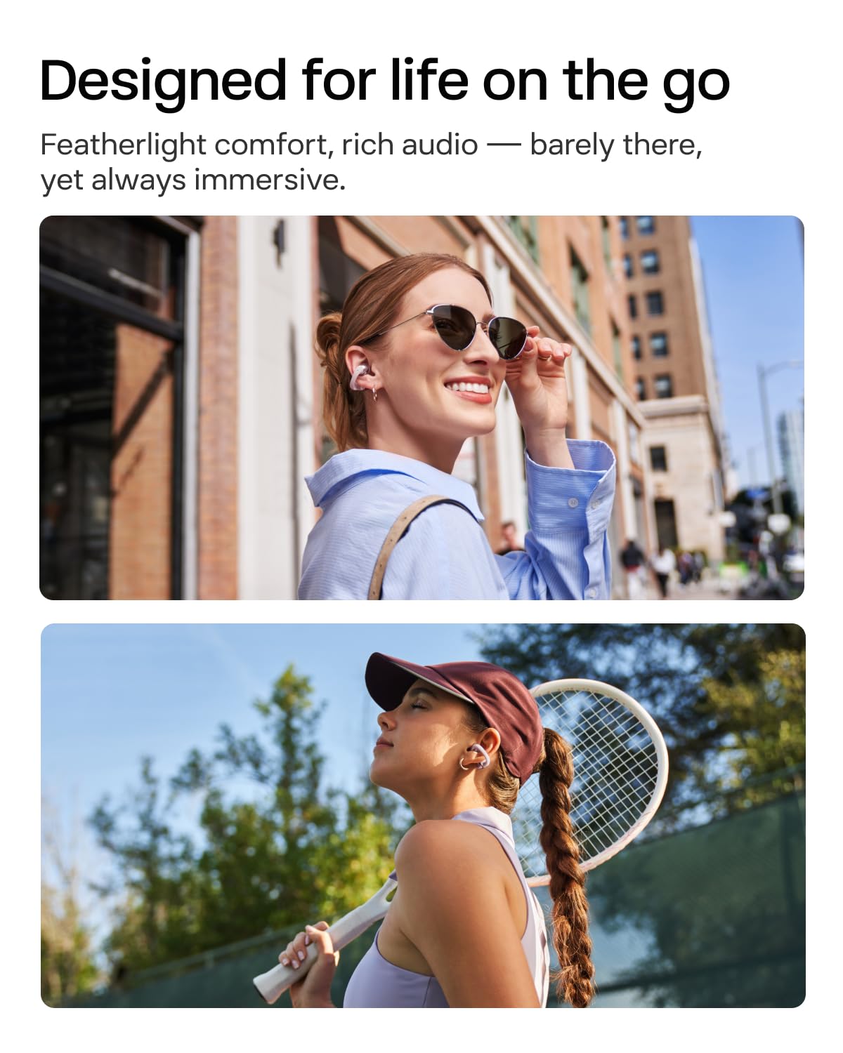 SHOKZ OpenDots ONE Open-Ear Clip-On Bluetooth Earbuds, Pink, Dolby Audio