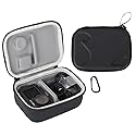 FSIDIWT Carrying Case for DJI Osmo Action 5 Pro/4/3, Portable PU Storage Travel Bag for DJI Osmo Action 5 Pro/4/3 Accessories (Black)