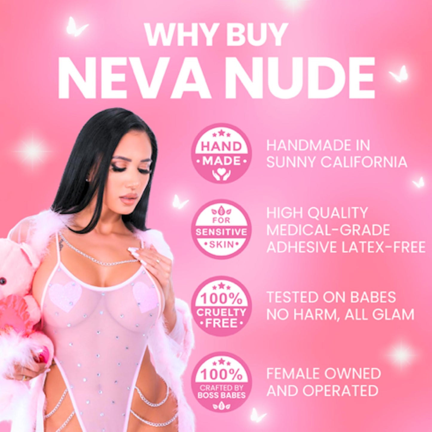 Neva Nude Rave Folding Hand Fan - UV Blacklight Reactive Handheld Fan with Drawstring Case | Perfect for Summer Festivals, Raves, Carnivals, Concerts