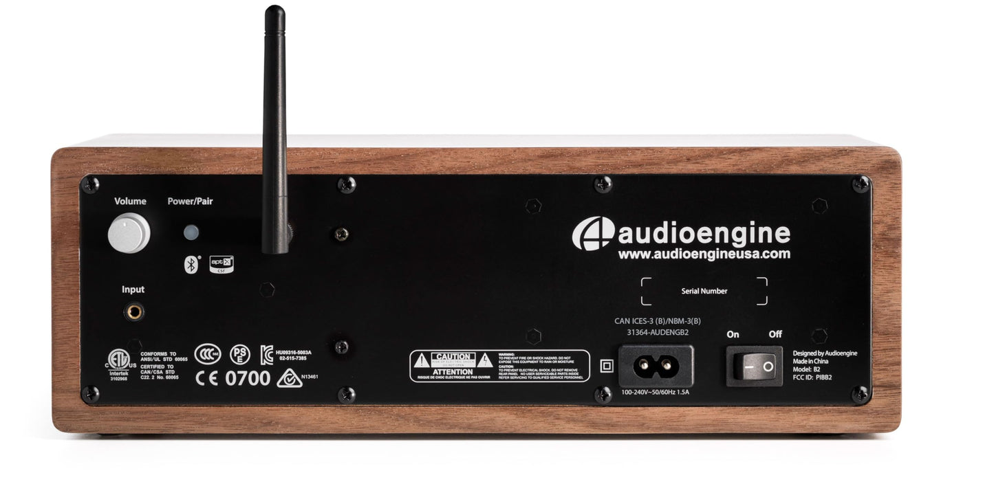 Audioengine All in One A2+ (B2) Portable Wireless Speaker - Audio with Lossless aptX Bluetooth and Analog Audio Input for Phone, Tablet, and Computers