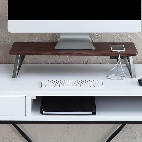 Anji Mountain Monitor Stand - Desktop Organizer & Laptop Riser, Ergonomic Monitor Riser, Space-Saving Monitor Stand for Desk, Durable Construction