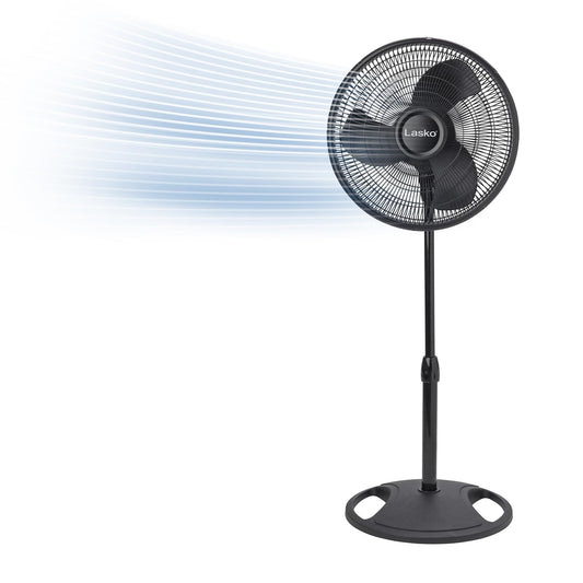 Lasko Oscillating Standing Pedestal Fan - 16” - 2521 - Black