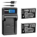 Kastar Battery (X2) & LCD Slim USB Charger for Hewlett Packard A1812A, L1812A and HP PhotoSmart R07, R507, R607, R707, R717, R725, R727, R817, R818
