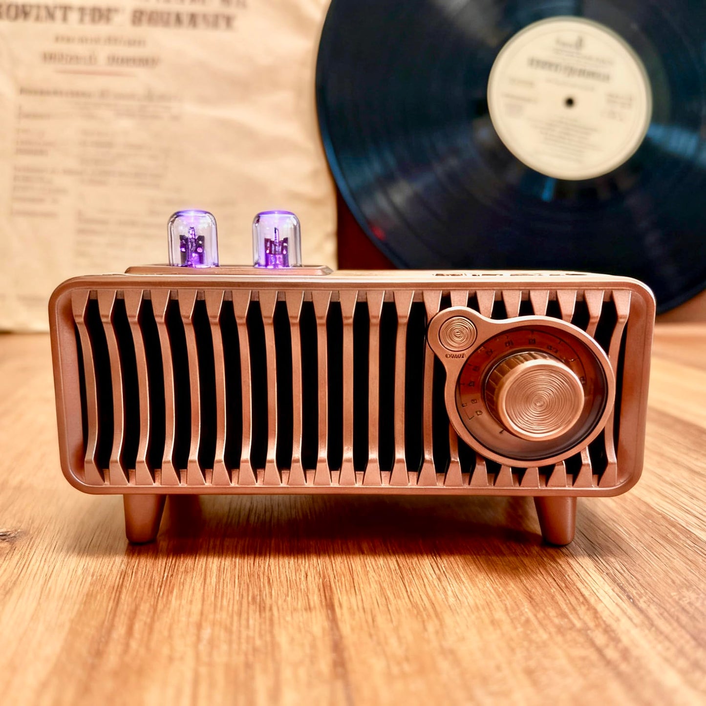 YIONGTAF Retro Portable Rechargeable FM Radio Bluetooth Speaker with Dual Speaker Stereo, AUX/USB/TF/MP3 Player, TWS Connection Supported - Ideal