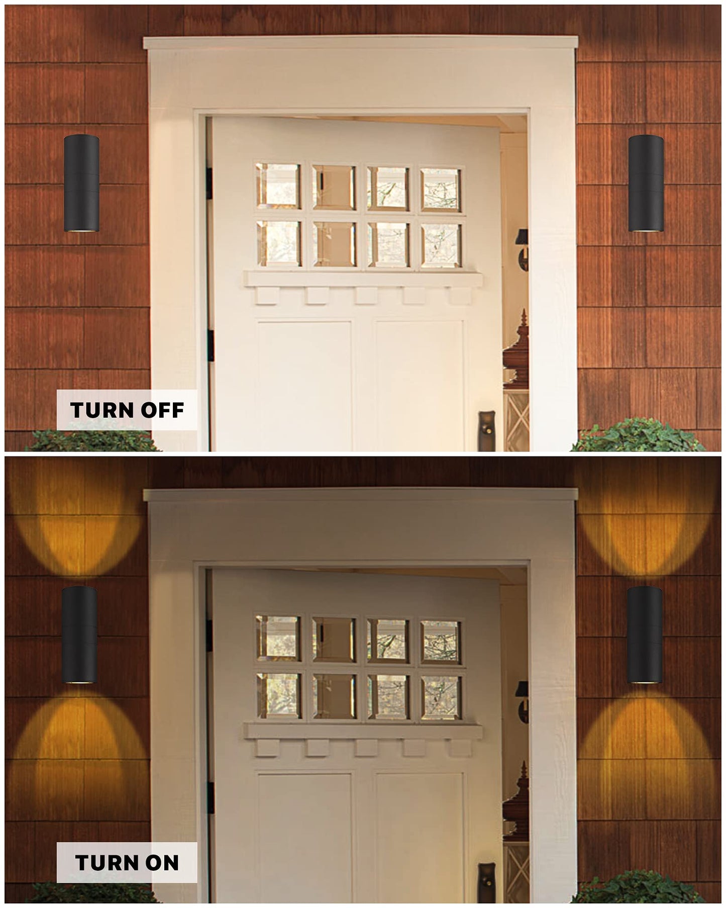 Ken & Ricky Outdoor Wall Sconce Lights, Black Exterior Lighting Fixtures, Outside Porch Lights Outdoor Wall Light Fixtures for House Garage Front Door