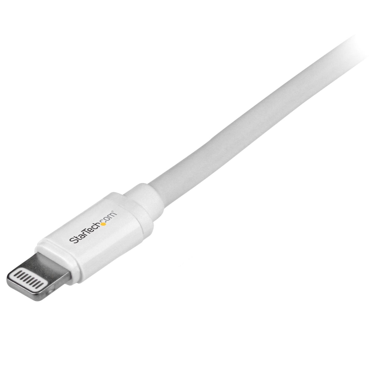StarTech.com 2m (6ft) Long White Apple 8-pin Lightning Connector to USB Cable for iPhone / iPod / iPad - Charge and Sync Cable (USBLT2MW)