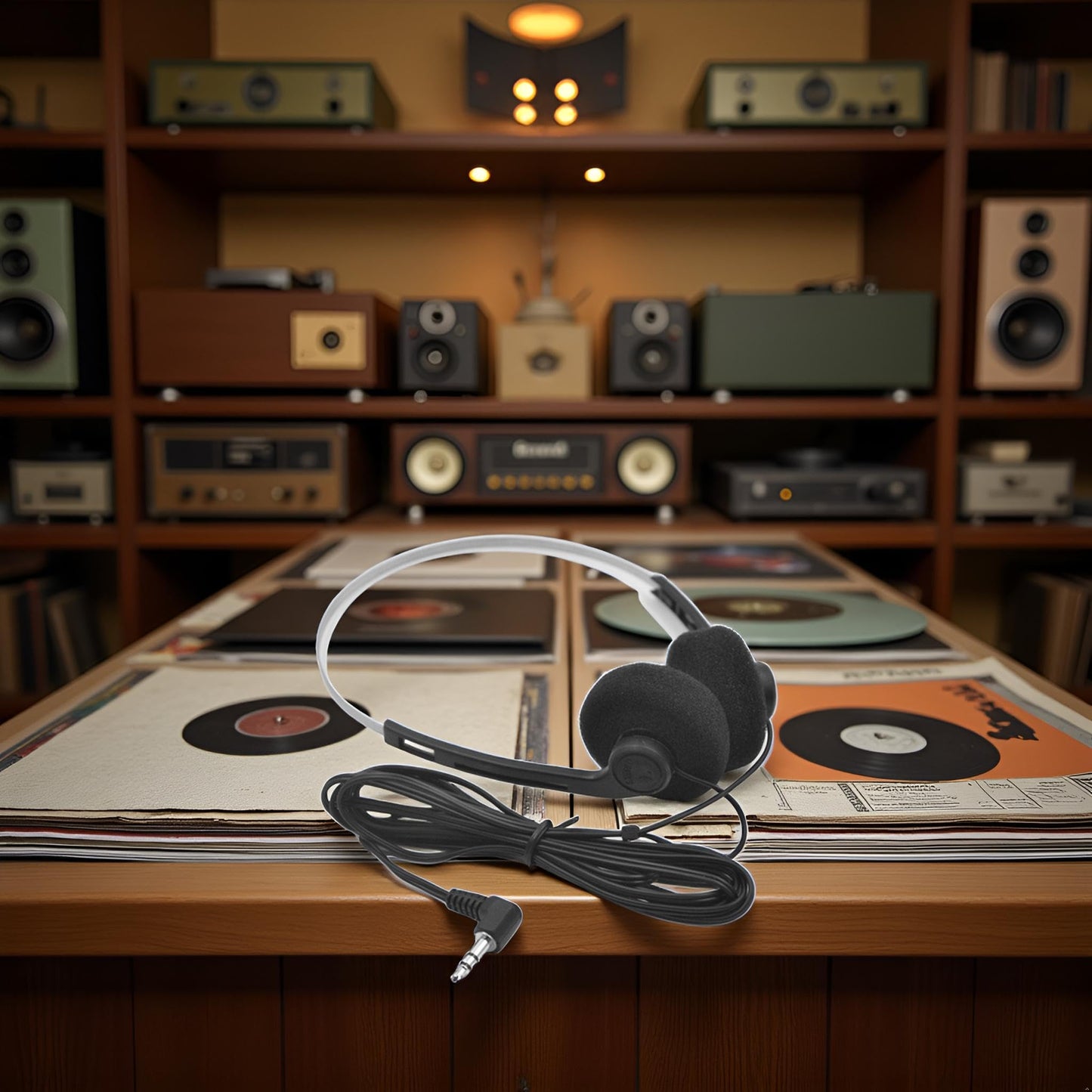 Junfamilee Retro Lightweight Earphones,Over-Ear Headphone,Vintage Feelings Underwire Headphones,Hi-Fi Stereo Earphone Headset,Headphone,for Most…
