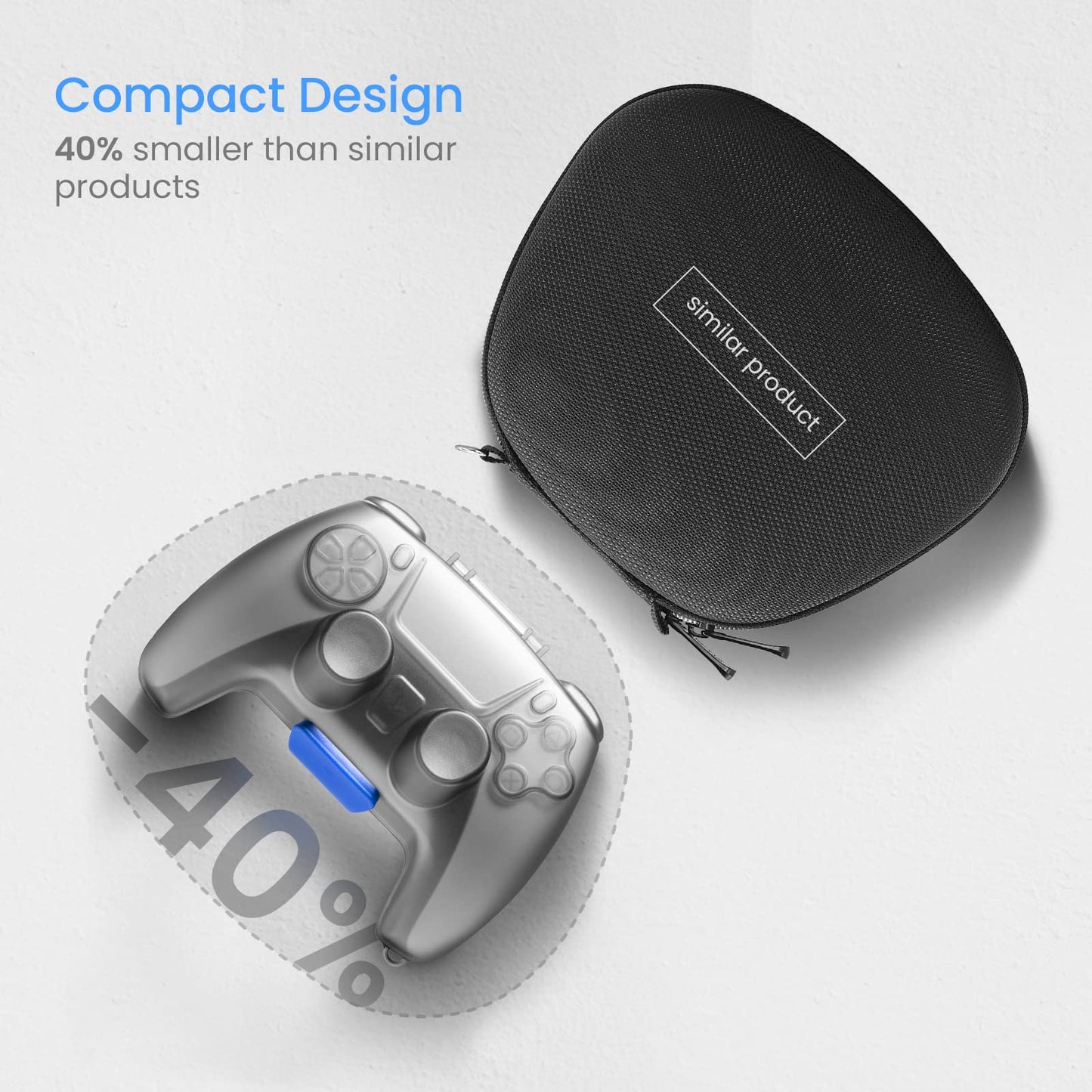 tomtoc Protective Case for PS5/PS5 Pro Controller, Hard Shell Joystick Protector for Playstation 5 DualSense Wireless Remote, Shock-Proof