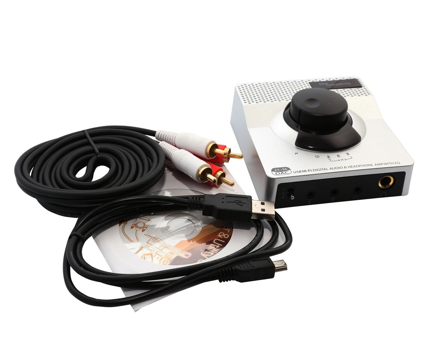 Syba USB 24 Bit 96 KHz DAC Digital to Analog Headphone Amplifier 2 Stage EQ Digital/Coaxial Output and RCA Output (SD-DAC63118)