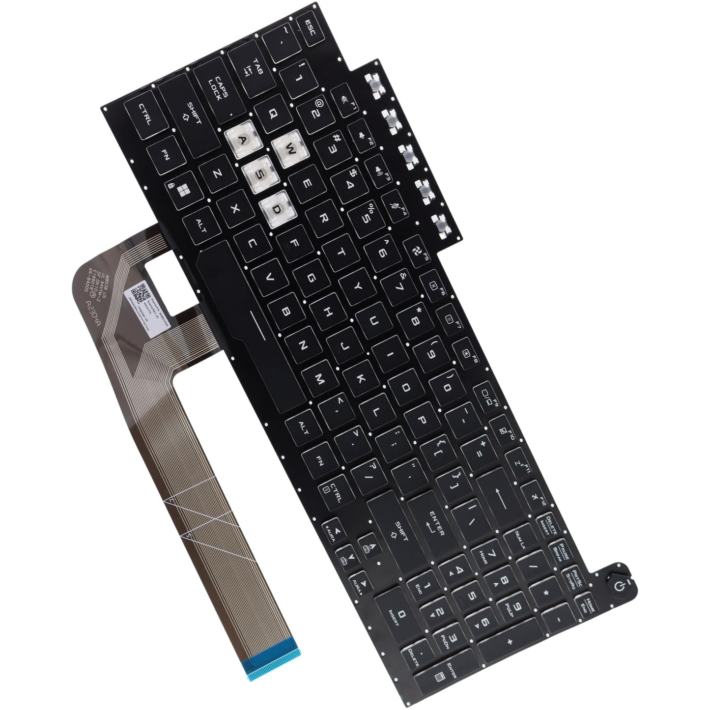 Deal4GO Black US-INTL QWERTY White Letter Backlit Keyboard Replacement for ASUS FX506 FA506 FX706 FA706 FA506IH FX506HF FX506LH FX706LI FA706IH