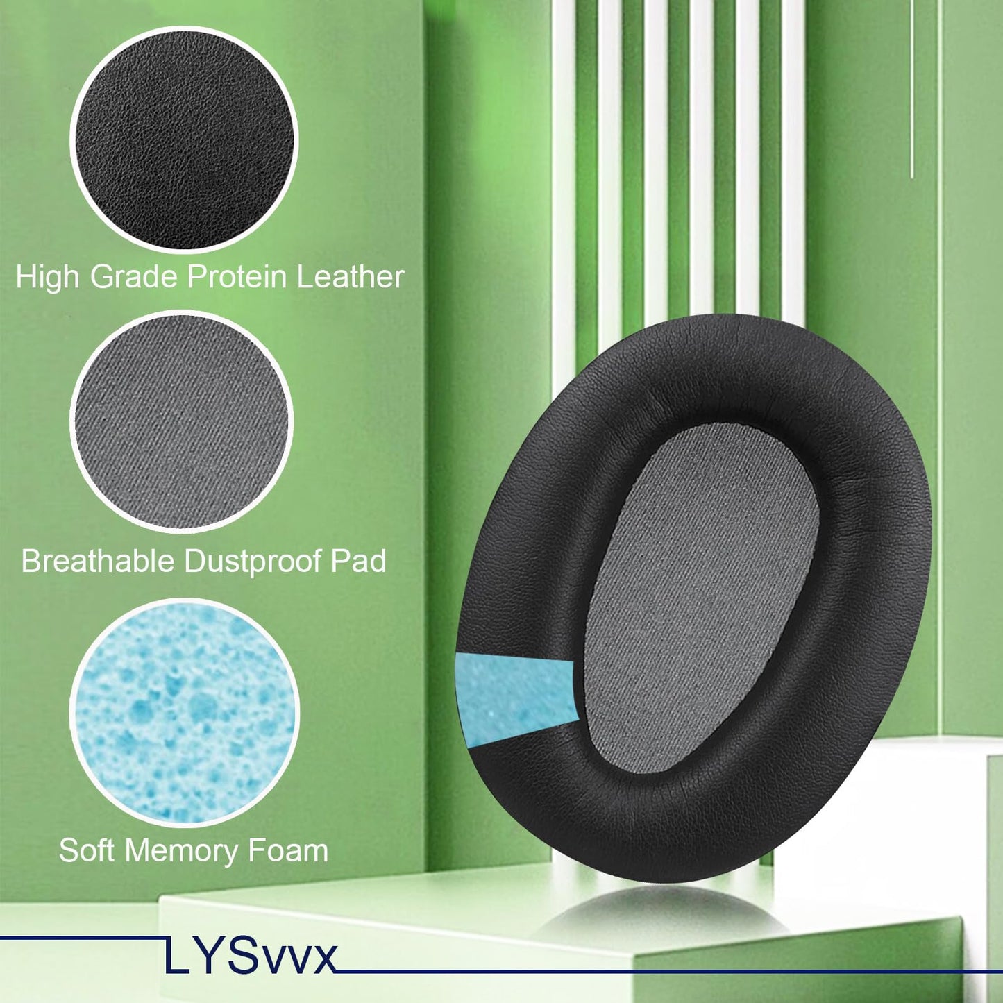 WH-CH700N Ear Pads - Replacement Earpads for Sony WH-CH700N, WH-CH710N, WH-CH720N, MDR-10R, MDR-ZX770, MDR-ZX780 Headphones Black