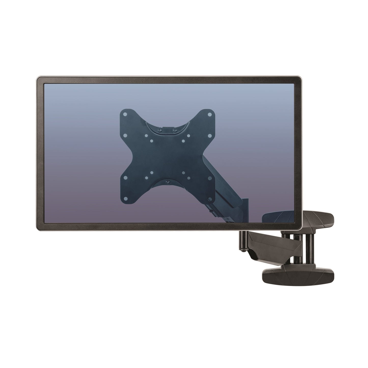 Fellowes 8043501 Floating TV Stand, Wall Mounted TV and Computer Monitor Stand with Single Monitor Arm, 42 Inch Monitor Capacity