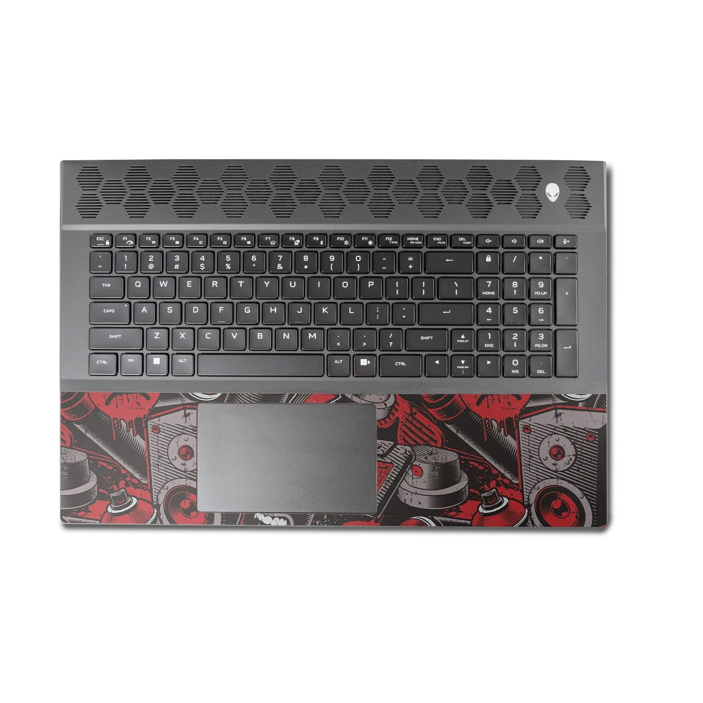 MightySkins Skin Compatible with Alienware M18 R1 (2023) Full Wrap Kit - Red Hip Hop | Protective, Durable, and Unique Vinyl Decal wrap Cover | Easy…