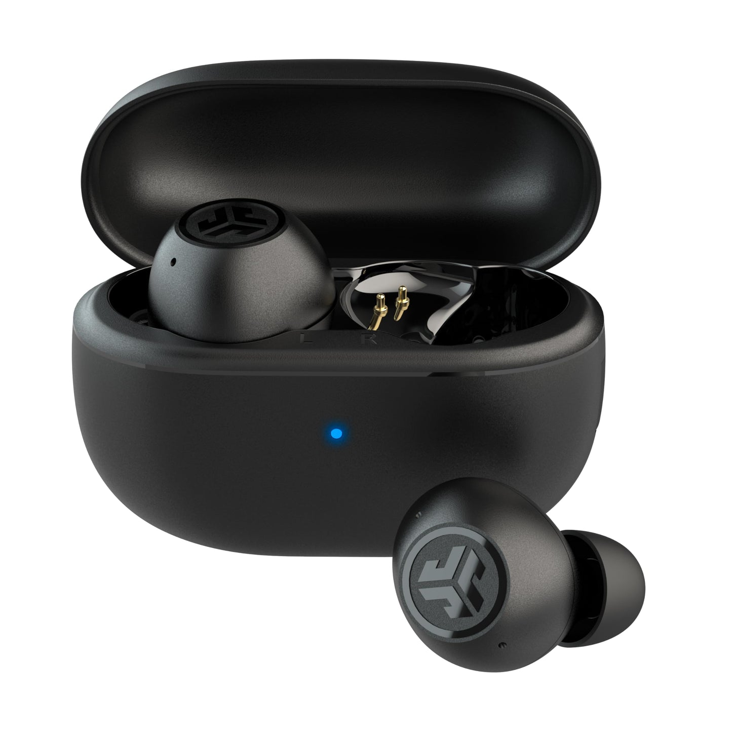 JLab Go Pop ANC, True Wireless Earbuds, Active Noise Cancelling, Bluetooth Earbuds with Charging Case, Black