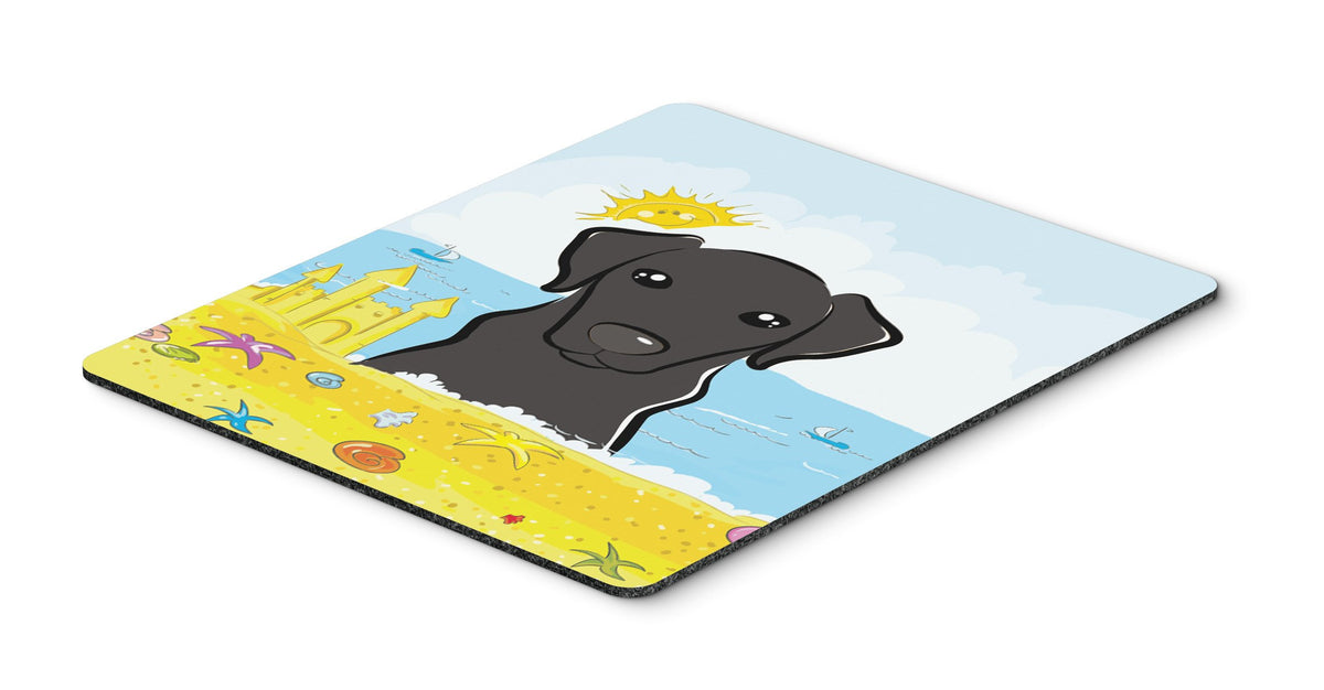 Caroline's Treasures BB2103MP Black Labrador Summer Beach Mouse Pad, Hot Pad or Trivet for Home Office Gaming Working Computers Laptop Mouse