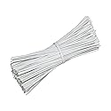 SumDirect 1000pcs 4 Inch Twist Ties - Reusable White Plastic Coated Cable Wire Ties for Bags, Bread,Household and Office