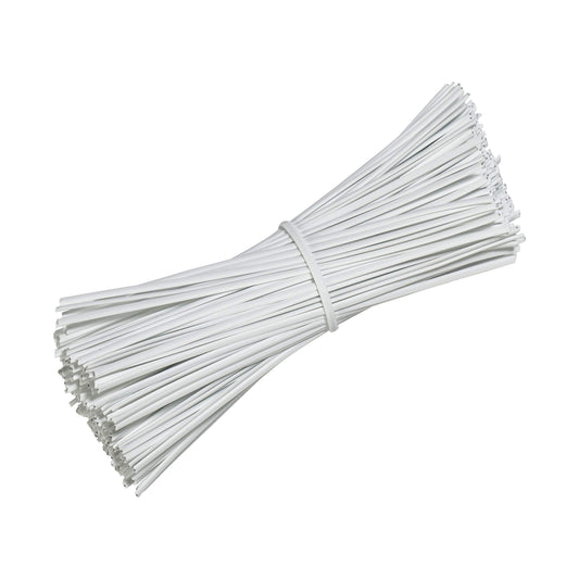 SumDirect 1000pcs 4 Inch Twist Ties - Reusable White Plastic Coated Cable Wire Ties for Bags, Bread,Household and Office