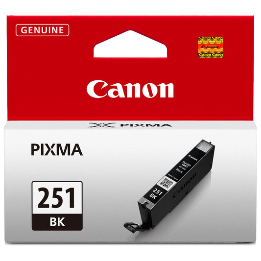 Canon CLI-251 Genuine Black Ink Tank, Compatible with MG6320, IP7220 & MG5420, MX922, MG5520, MG6420, MG7120, iX6820, iP8720, MG7520, MG6620,