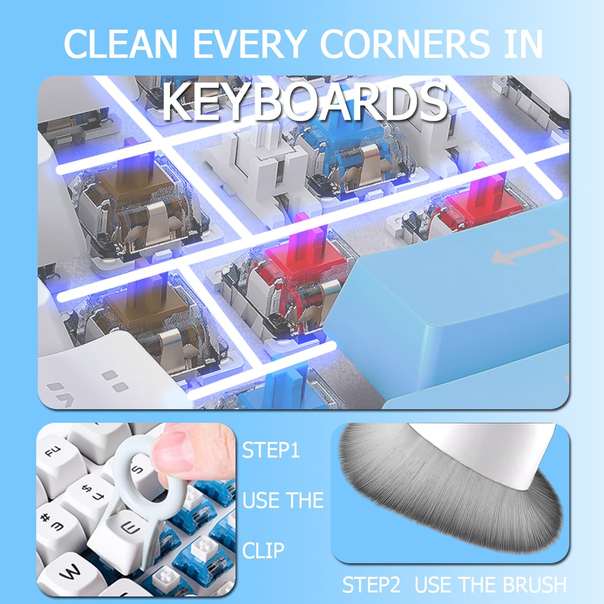 Phone Cleaning Kit, Laptop Cleaning Kit, Keyboard Cleaning Kit, Electronic Cleaning Kit, Compact Cleaning Kit for Earbuds, Portable Multifunctional