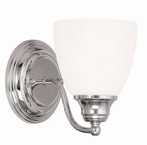 Livex Lighting 13671-05 Somerville 1 Light Wall Sconce, Chrome