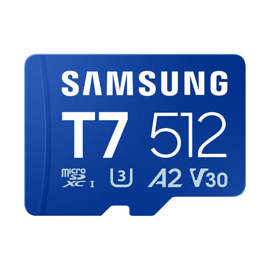 Samsung microSDXC T7 512GB, Transfer Speeds Up to 170 MB/s, Made for Casual Gamers, Amateur Creators, & Everyday Users (MB-MB512T/AM)