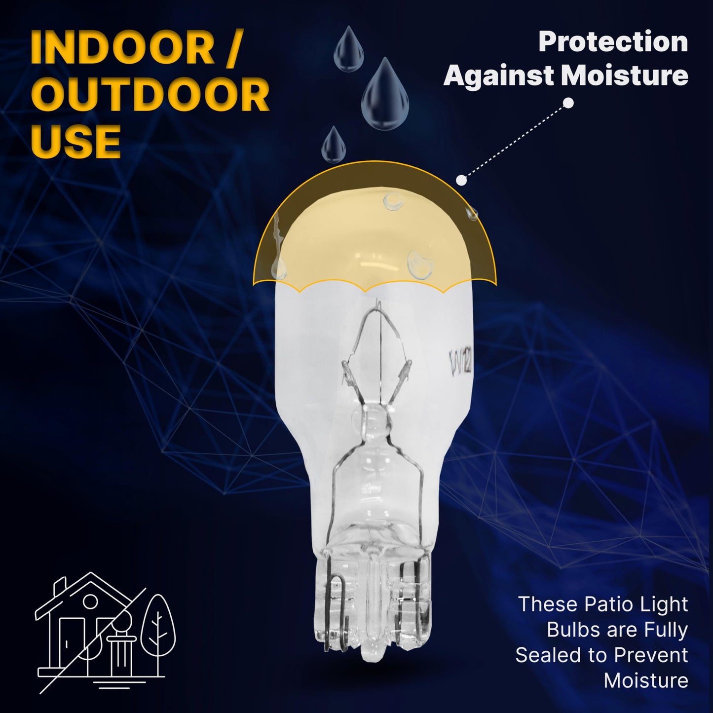 Diximus 12 Volt 7 Watt Low Voltage T5 Landscape Bulb - Pack 10 - Landscape Light Bulbs - Low Voltage Landscape Light Bulbs (Clear, 10)