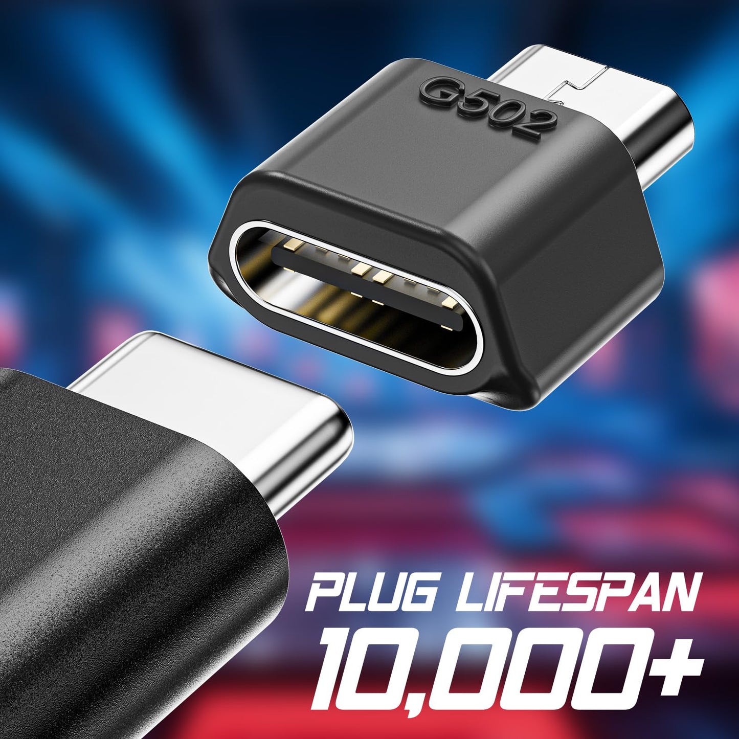 IVYGROW USB-C Adapter Compatible with Logitech G502 Wireless Gaming Mouse， Micro USB to Type-C Converter | Model-Specific Fit | Support Charge & Data…