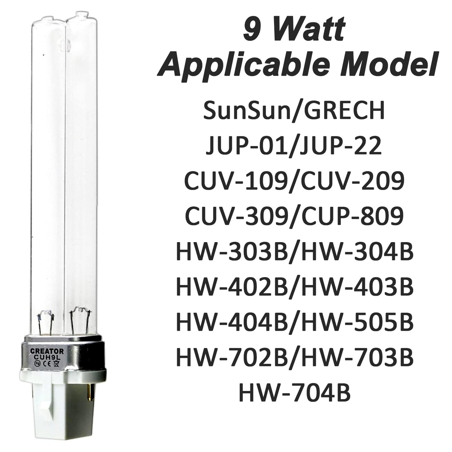 COOSPIDER 9 Watt Replacement Bulb G23 Base Bi-pin for JUP-01, HW-303B, HW-304B, CF400, CF500