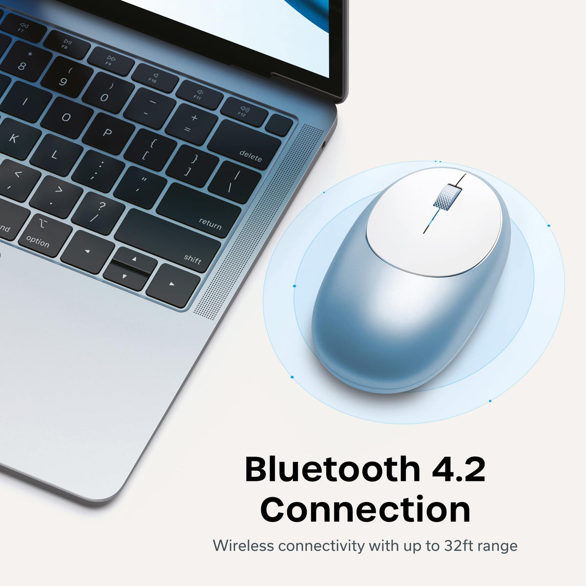 Satechi M1 Wireless Bluetooth Mouse, USB-C Rechargeable, Blue