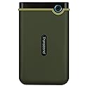 Transcend 2TB SJ25M3, USB 3.1 Portable Hard Drive Rugged, Anti-Shock Resistant, Compact and Lightweight with Lightning-Fast Speeds, One Touch Backup