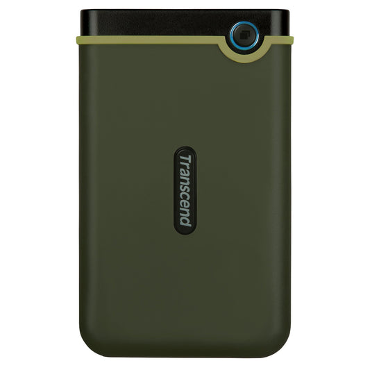 Transcend 2TB SJ25M3, USB 3.1 Portable Hard Drive Rugged, Anti-Shock Resistant, Compact and Lightweight with Lightning-Fast Speeds, One Touch Backup