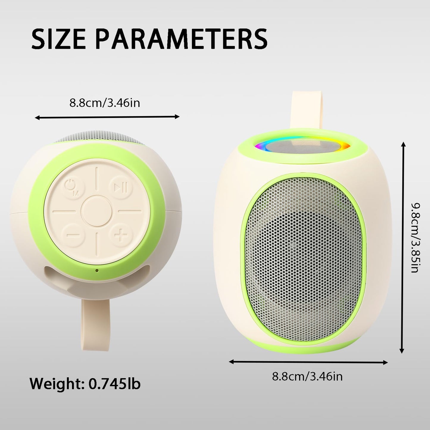WS-338 Mini Bluetooth Replica Speaker - Portable HD Sound with LED Ring Light, Built-in Microphone, USB/TF Support, Surprise Gift for Music