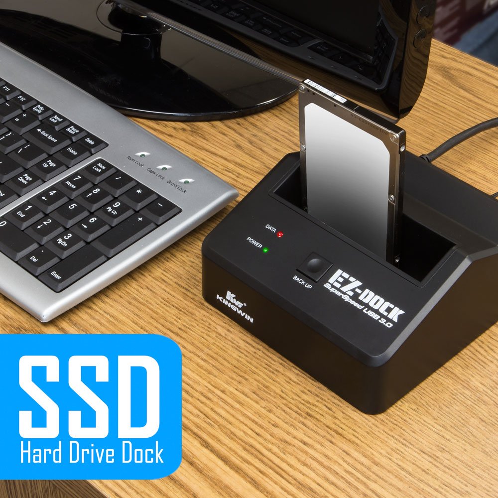 Kingwin USB 3.0 Hard Drive Docking Station for 2.5” & 3.5” SATA HDD/SSD, Hot Swap, Tool-Free, UASP Support, 5Gbps High-Speed Transfer, PC Laptop