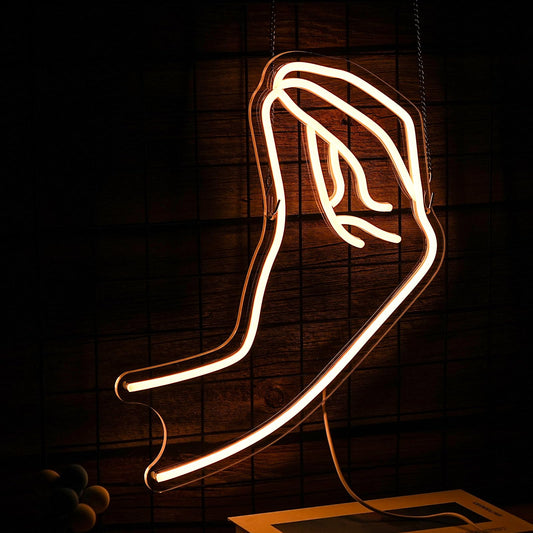 Italian Gesture Neon Sign, For Wall Decor, Warm White Signs USB Powered, Living Game Room Decor, Bedroom Restaurant Bar Hotel Shop Party